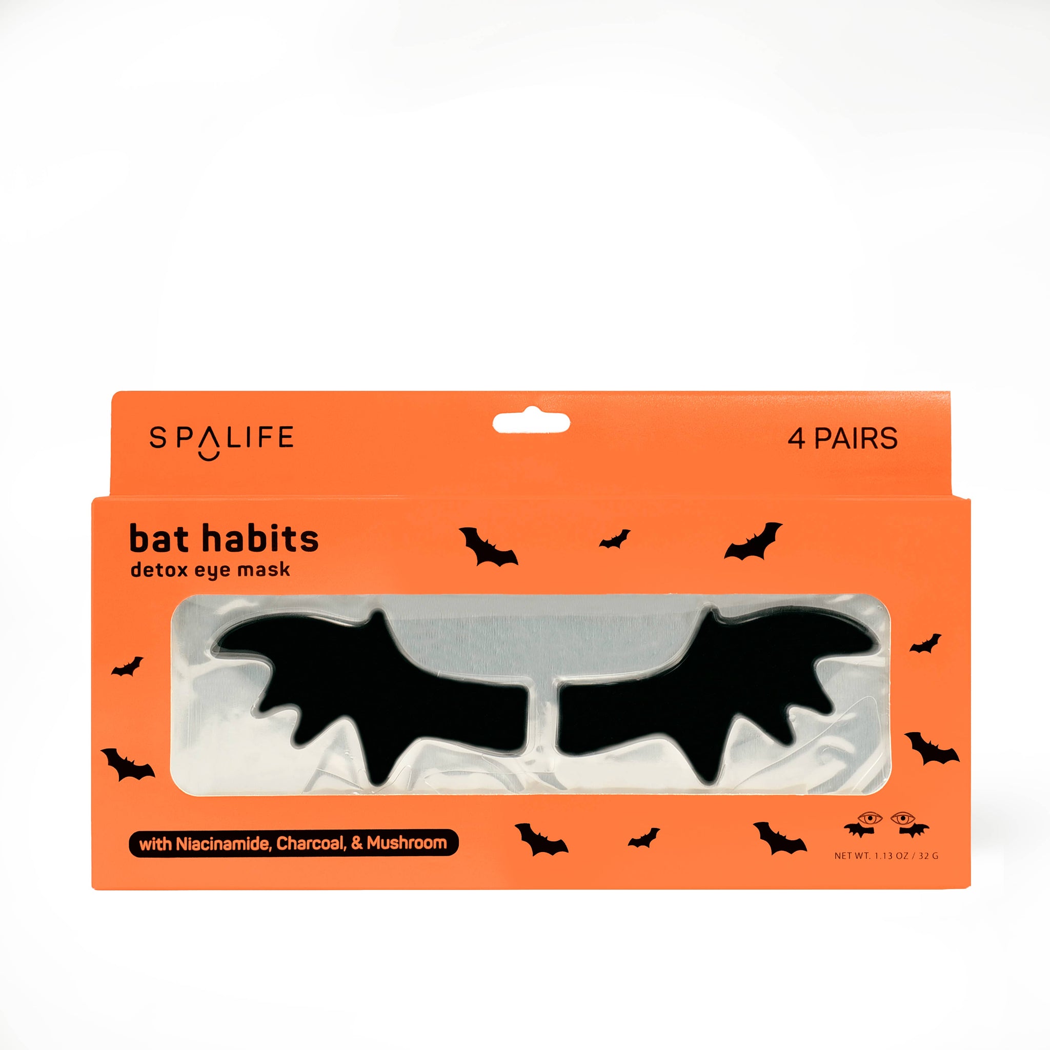 Halloween Bat Habits Detox Undereye Masks- 4 Pairs